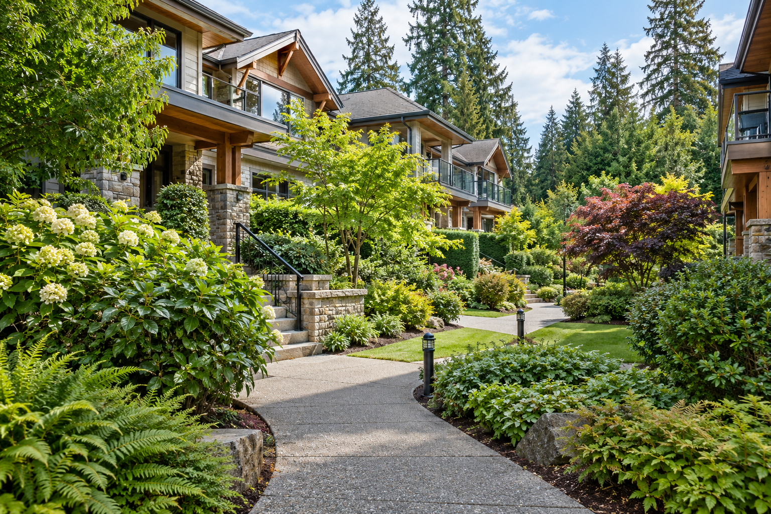 Landscaped townhouse and strata property